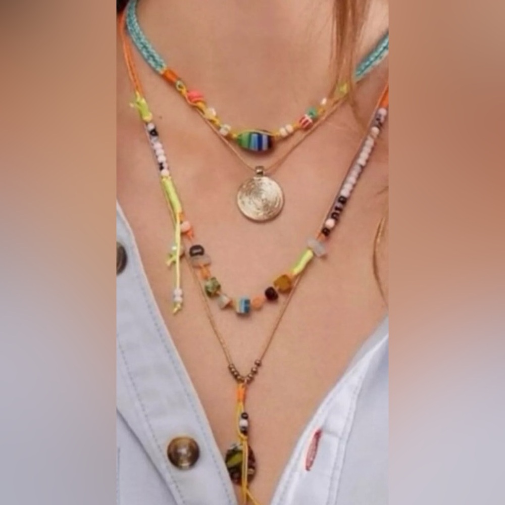 Free People My Magic Layered Necklace (gold tone) NWT - Picture 2 of 4